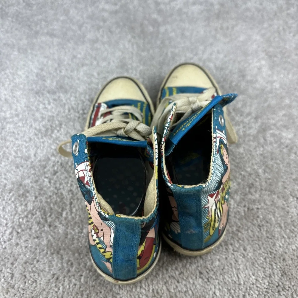 Converse Wonder Woman DC Comics Sneakers Size Women's 9 Men's 7 High Top Shoes - Picture 6 of 9